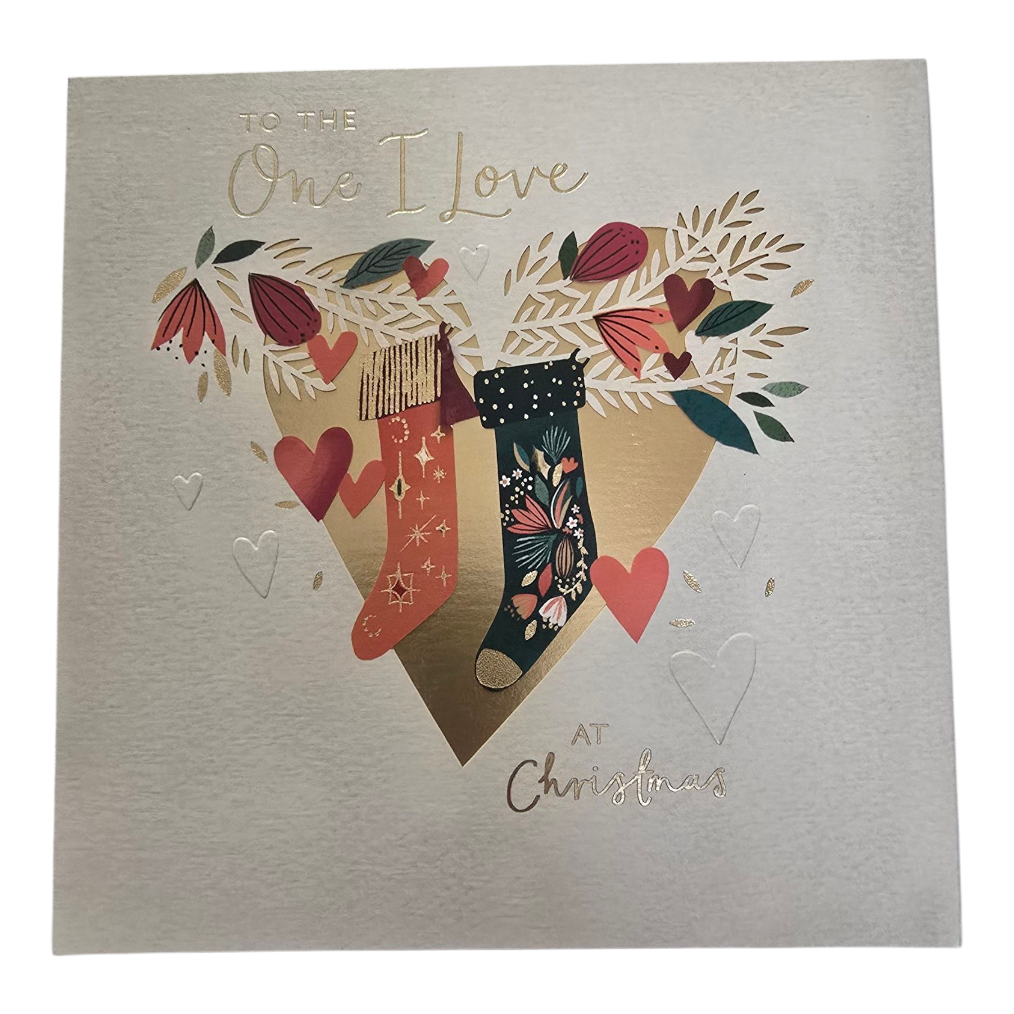 Counter Card Hand Finished Xmas Love